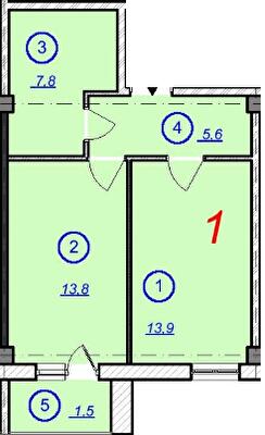 1-комнатная 42.66 м² в ЖК The Loft от 8 500 грн/м², г. Новая Каховка