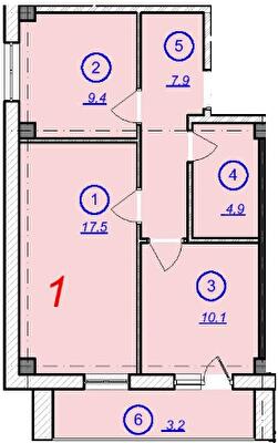 2-кімнатна 53.09 м² в ЖК The Loft від 8 500 грн/м², м. Нова Каховка