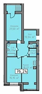 2-кімнатна 76.24 м² в ЖК Status від 18 350 грн/м², Херсон