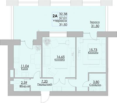 2-комнатная 90.3 м² в ЖК Греків Ліс от 20 150 грн/м², г. Умань