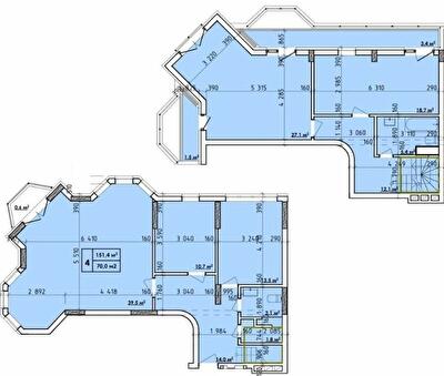 Дворівнева 151.4 м² в ЖК Віденський Квартал від 18 500 грн/м², Чернівці