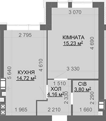 1-комнатная 37.91 м² в ЖК Найкращий квартал-2 от 23 000 грн/м², пгт Гостомель