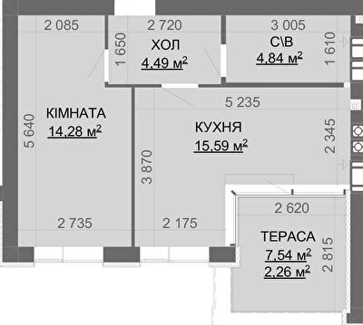1-комнатная 41.46 м² в ЖК Найкращий квартал-2 от 23 000 грн/м², пгт Гостомель