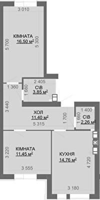 2-комнатная 57.84 м² в ЖК Найкращий квартал-2 от 21 000 грн/м², пгт Гостомель