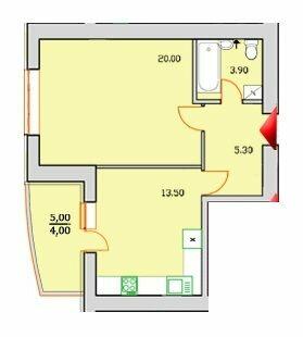 1-комнатная 46.7 м² в ЖК Сонячна Оселя от 21 000 грн/м², г. Буча