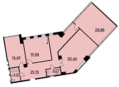 3-кімнатна 131.9 м² в ЖК Bauhaus від 39 100 грн/м², Харків
