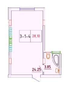 1-комнатная 28.1 м² в ЖК Smart City от 21 050 грн/м², с. Крыжановка