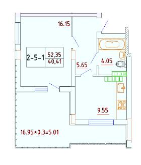 1-кімнатна 40.41 м² в ЖК Smart City від 24 050 грн/м², с. Крижанівка