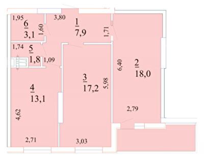 2-кімнатна 64.4 м² в ЖК Лотос Холл від 25 550 грн/м², Одеса