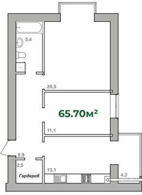 2-кімнатна 65.7 м² в ЖК Містечко Липки від 16 000 грн/м², Івано-Франківськ
