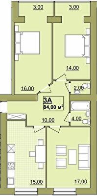 3-кімнатна 84 м² в ЖК Містечко Центральне від 13 500 грн/м², Івано-Франківськ