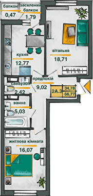 2-кімнатна 66 м² в ЖК Сирецькі сади від 37 110 грн/м², Київ