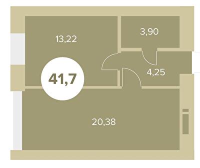 1-кімнатна 41.7 м² в ЖК Chehov Парк Квартал від 26 000 грн/м², м. Ірпінь