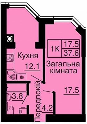 1-кімнатна 37.6 м² в ЖК Софія Клубний від 25 000 грн/м², с. Софіївська Борщагівка