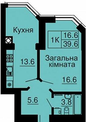 1-комнатная 39.6 м² в ЖК София Клубный от 25 000 грн/м², с. Софиевская Борщаговка