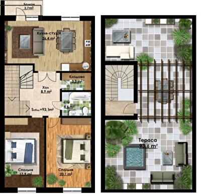 Двухуровневая 190 м² в ЖК Петровский дворик от 12 750 грн/м², с. Святопетровское