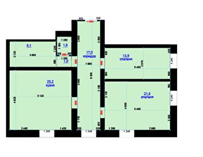 2-комнатная 88.46 м² в ЖК Княжий от 8 650 грн/м², г. Любомль