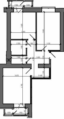 2-кімнатна 65.35 м² в ЖК Театральний від 21 850 грн/м², Рівне