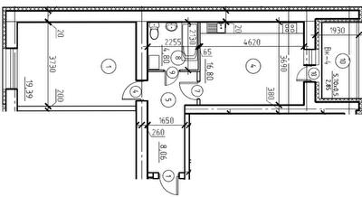 1-комнатная 54.32 м² в ЖК Эспланада от 13 700 грн/м², Сумы