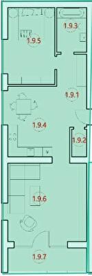2-кімнатна 69.3 м² в ЖК Горизонт від 13 000 грн/м², с. Петриків