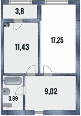 1-кімнатна 45.39 м² в ЖК Лісовий від 16 000 грн/м², Чернігів