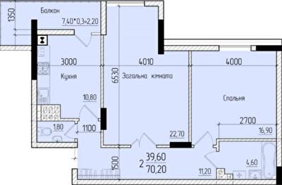2-кімнатна 70.2 м² в ЖК Comfort Hall від 16 400 грн/м², Чернівці