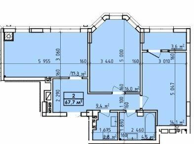 2-кімнатна 67.7 м² в ЖК Віденський Квартал від 20 000 грн/м², Чернівці