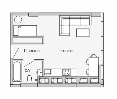 1-кімнатна 38.92 м² в Апарт-комплекс Port City від 36 200 грн/м², Дніпро