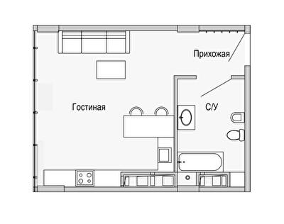 1-кімнатна 43.1 м² в Апарт-комплекс Port City від 36 200 грн/м², Дніпро