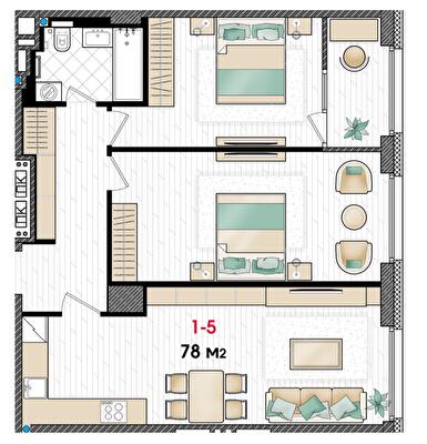 2-кімнатна 78 м² в ЖК MANHATTAN від 32 050 грн/м², Дніпро