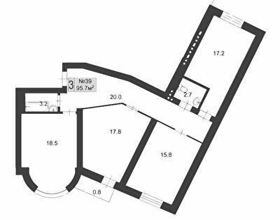 3-кімнатна 95.7 м² в ЖК Palais Royal (Зелений Мис) від 35 350 грн/м², с. Крижанівка