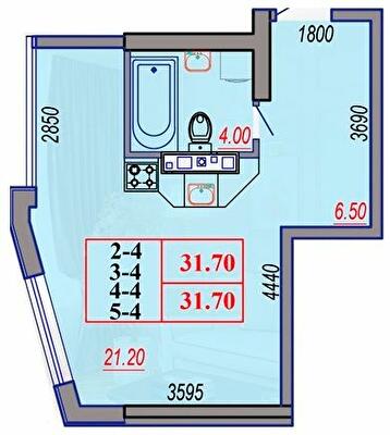 1-комнатная 31.7 м² в ЖК Segment от 29 650 грн/м², Одесса