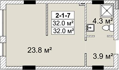1-комнатная 32 м² в ЖК SMART City-2 от 19 150 грн/м², Одесса