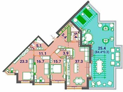 3-кімнатна 150 м² в ЖК SunCity від 23 550 грн/м², Одеса