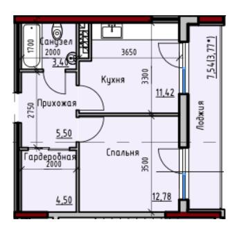 1-комнатная 41.37 м² в ЖК Пространство+ на Дачной от 29 450 грн/м², Одесса