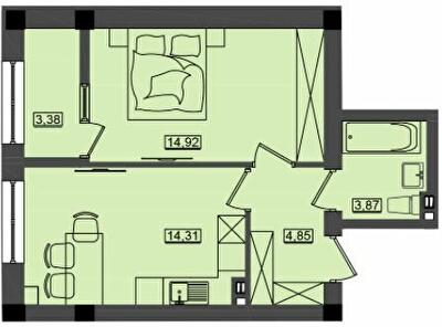 1-комнатная 41.01 м² в ЖК Дом у моря Premier от 18 400 грн/м², г. Южное