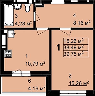 1-комнатная 39.75 м² в ЖК Q-4 "Quoroom Grand Avenue" от 27 650 грн/м², Львов