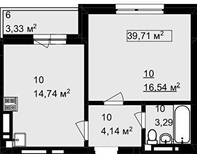 1-комнатная 39.71 м² в ЖК Q-4 "Quoroom Grand Avenue" от 27 650 грн/м², Львов