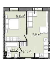 1-кімнатна 38.85 м² в ЖК Osnova від 19 050 грн/м², Запоріжжя