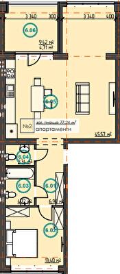 1-кімнатна 77.24 м² в ЖК Hygge Home від 21 000 грн/м², м. Ірпінь