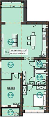 2-комнатная 93.93 м² в ЖК Hygge Home от 27 950 грн/м², г. Ирпень