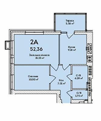 2-кімнатна 52.36 м² в ЖК Grand Country Irpin від 21 500 грн/м², м. Ірпінь