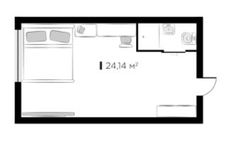Свободная планировка 24.14 м² в Апарт-отель CITYZEN Ya от 71 450 грн/м², г. Яремче