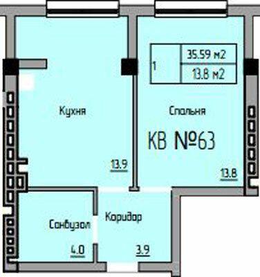 1-комнатная 35.59 м² в ЖК Европейский от 21 600 грн/м², Ровно