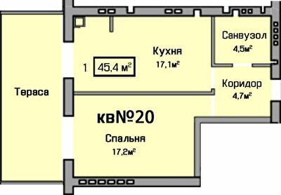 1-комнатная 45.4 м² в ЖК Европейский от 23 550 грн/м², Ровно