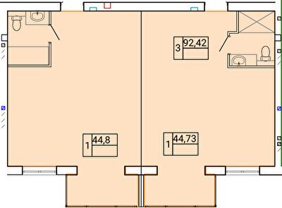 3-кімнатна 92.42 м² в ЖК Gentleman Park від 23 950 грн/м², Тернопіль