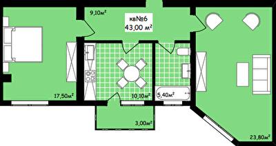 2-кімнатна 66.8 м² в ЖК Неосіті від 22 650 грн/м², Чернівці