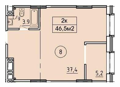 1-комнатная 46.5 м² в ЖК West Hall от 25 000 грн/м², Днепр