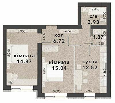 2-кімнатна 52.7 м² в ЖК Viking Home від 18 000 грн/м², м. Ірпінь