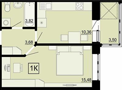 1-кімнатна 36.41 м² в ЖК Акварель-4 від 21 900 грн/м², Одеса